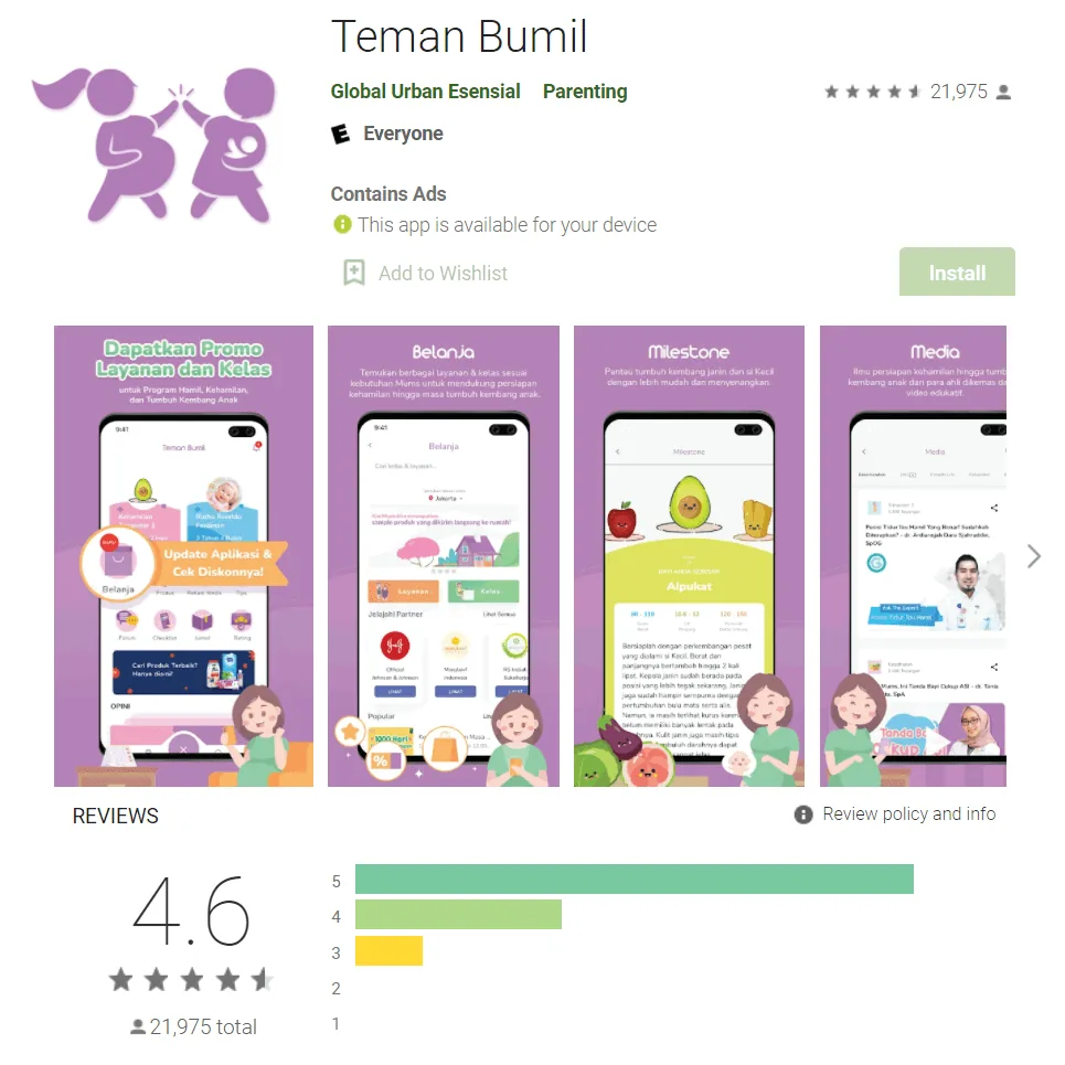aplikasi ibu hamil yang bagus