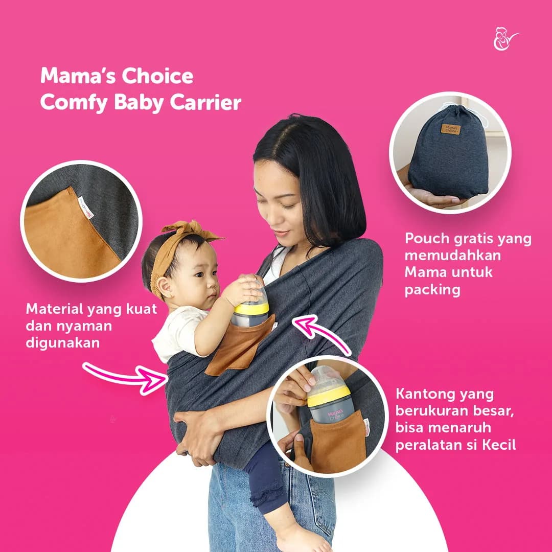 Jual Geos gendongan kaos Baby Carrier 2in1 dengan Kantong