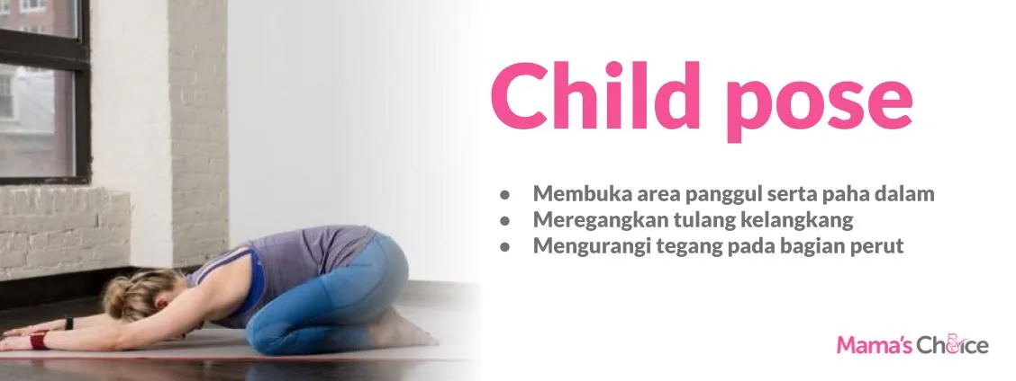 gerakan child pose yoga untuk ibu hamil