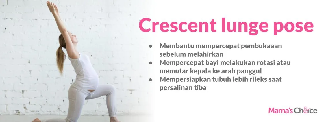 gerakan crescent lunge yoga untuk ibu hamil