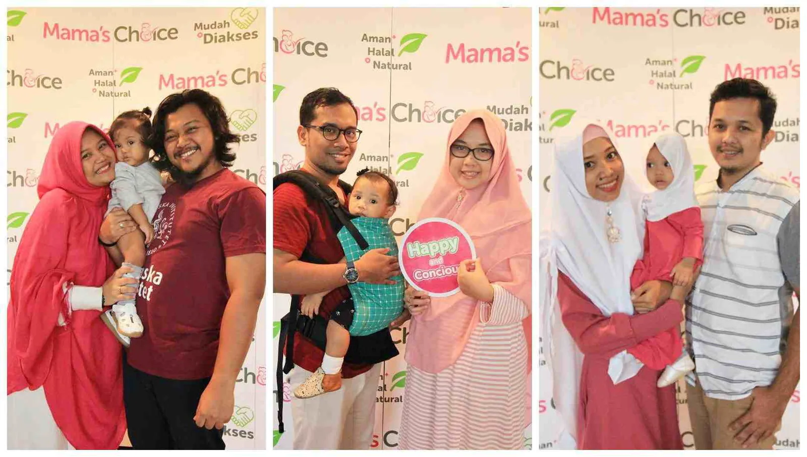 Potret Mama bersama dengan anak dan suaminya