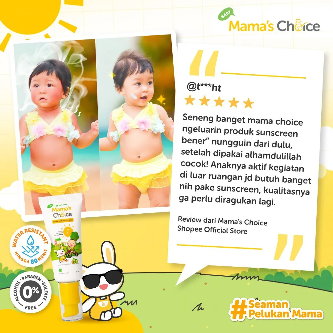 Testimoni penggunaan baby gentle sunscreen mama