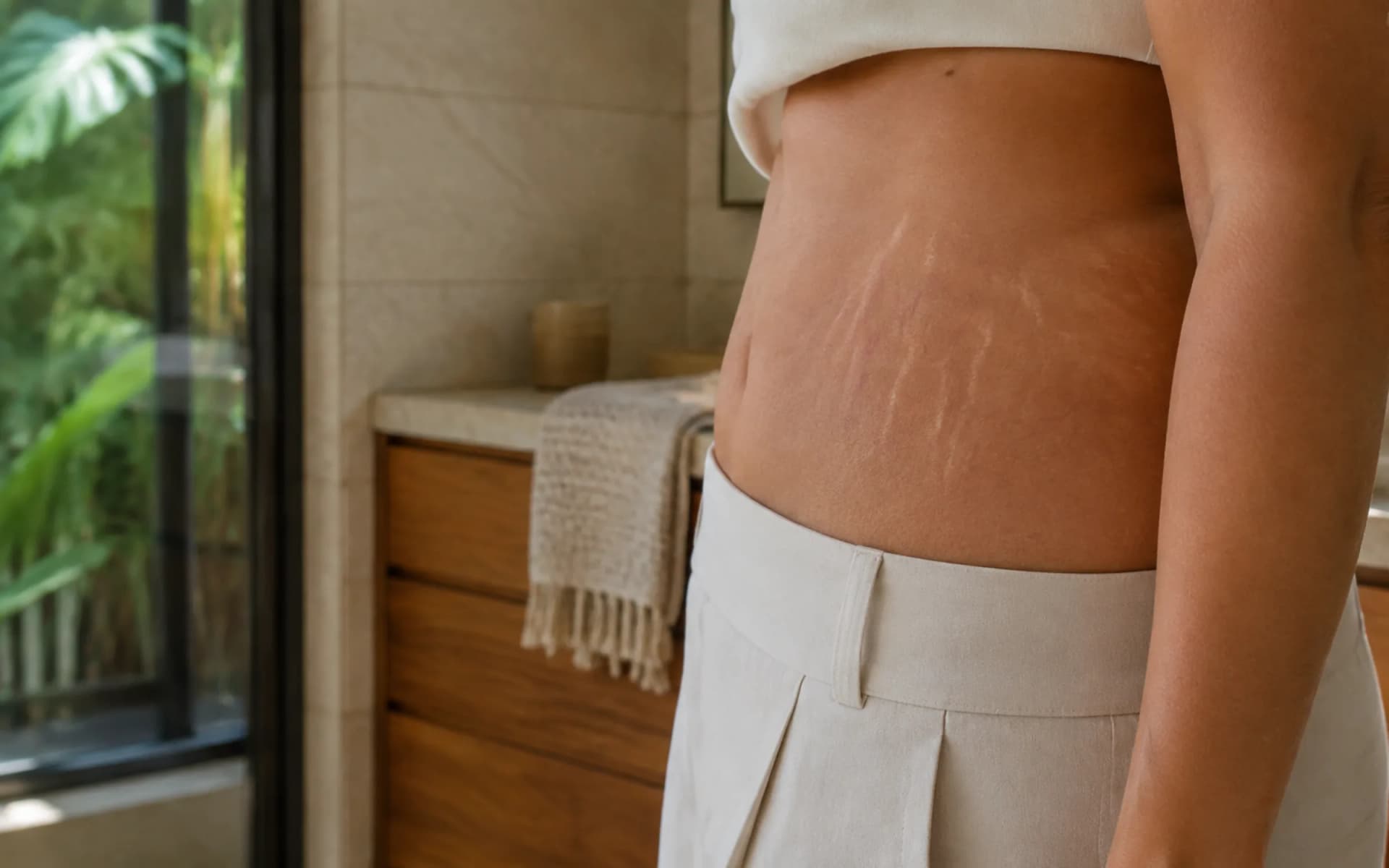 Stretch mark abrit lan pethak slaka ing satunggaling kulit